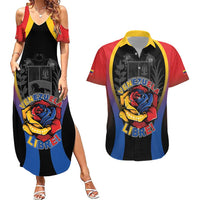 Venezuela Libre Couples Matching Summer Maxi Dress and Hawaiian Shirt Freedom And National Pride - Wonder Print Shop