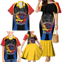 Venezuela Libre Family Matching Mermaid Dress and Hawaiian Shirt Freedom And National Pride - Wonder Print Shop