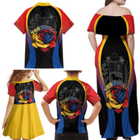 Venezuela Libre Family Matching Off Shoulder Maxi Dress and Hawaiian Shirt Freedom And National Pride - Wonder Print Shop