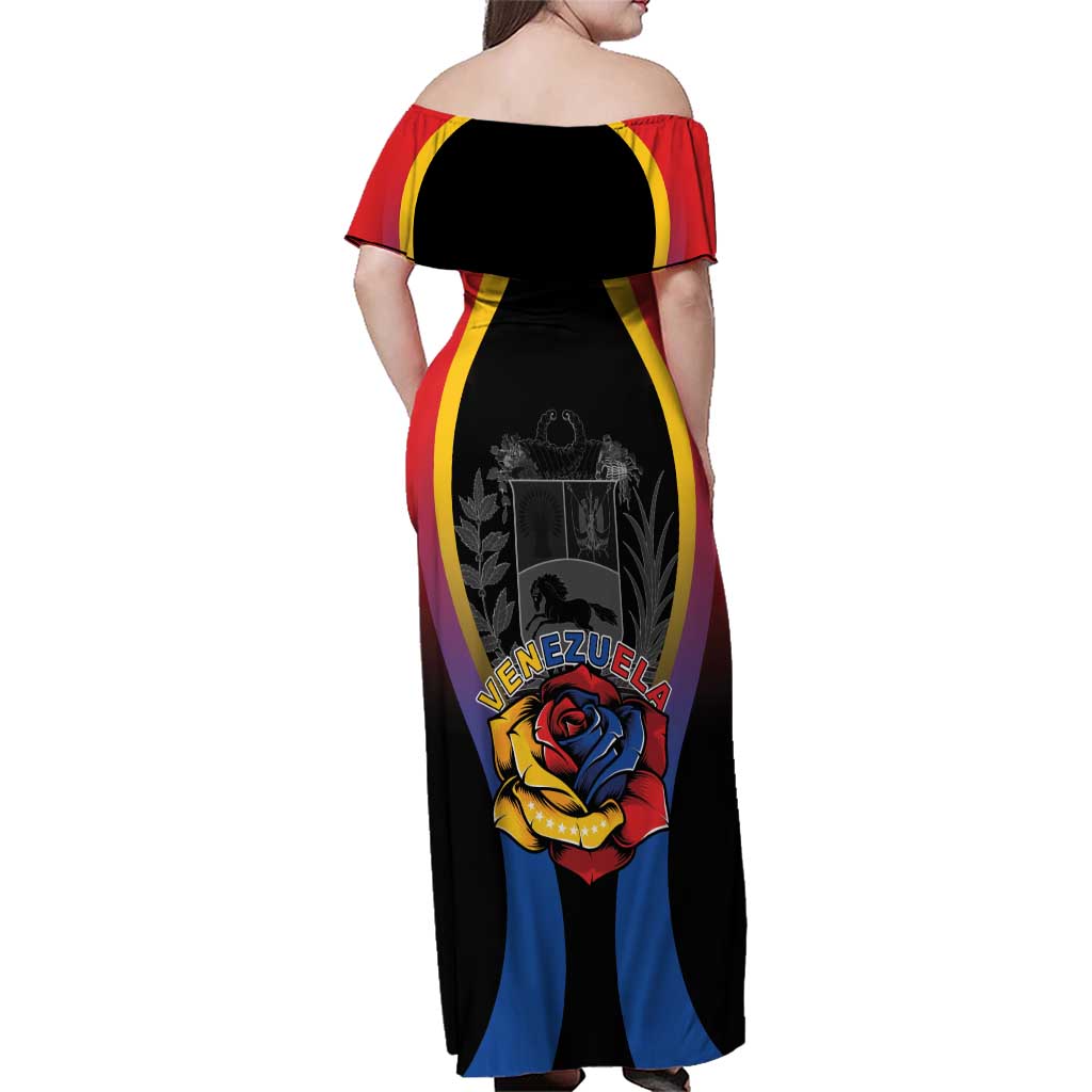 Venezuela Libre Family Matching Off Shoulder Maxi Dress and Hawaiian Shirt Freedom And National Pride - Wonder Print Shop