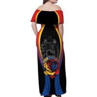 Venezuela Libre Family Matching Off Shoulder Maxi Dress and Hawaiian Shirt Freedom And National Pride - Wonder Print Shop
