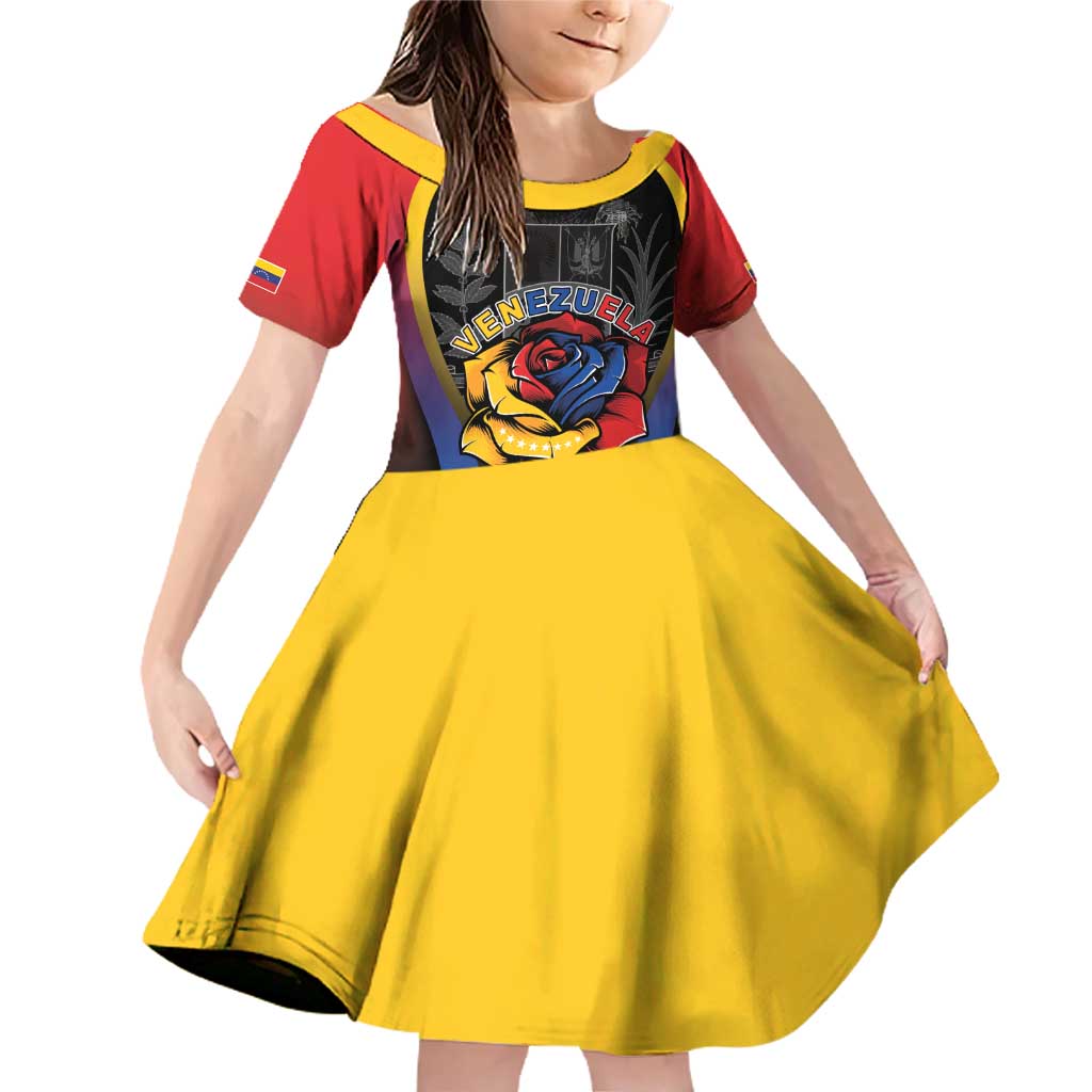 Venezuela Libre Family Matching Off Shoulder Short Dress and Hawaiian Shirt Freedom And National Pride - Wonder Print Shop