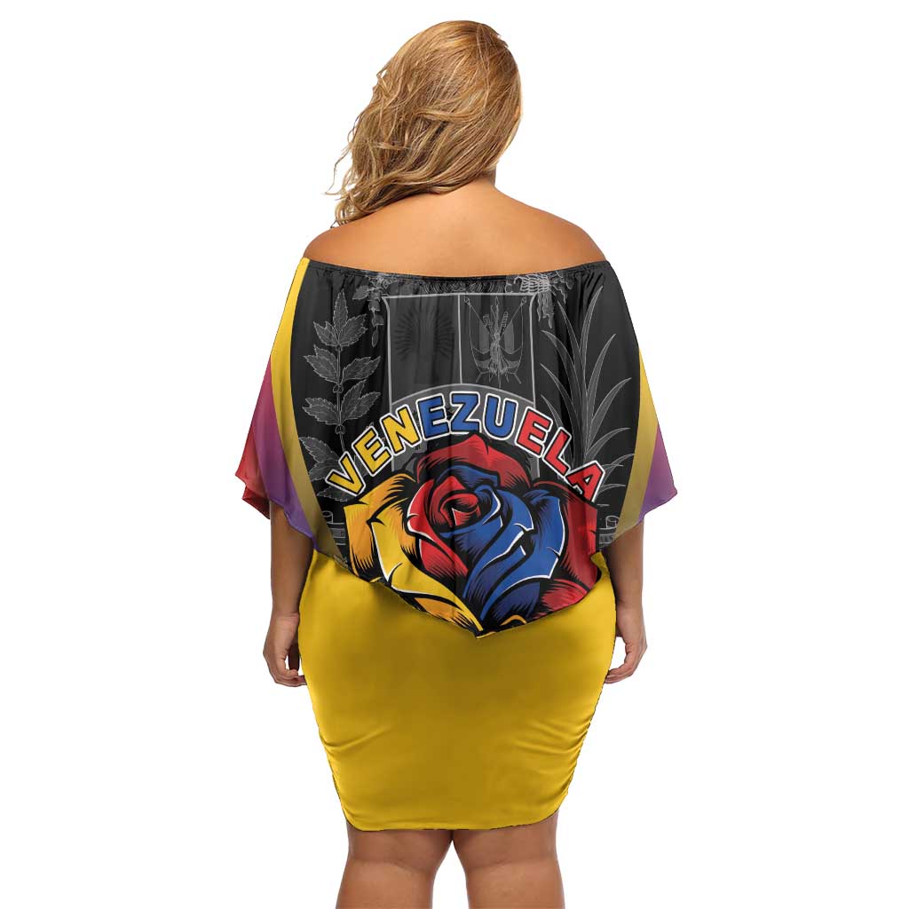 Venezuela Libre Family Matching Off Shoulder Short Dress and Hawaiian Shirt Freedom And National Pride - Wonder Print Shop