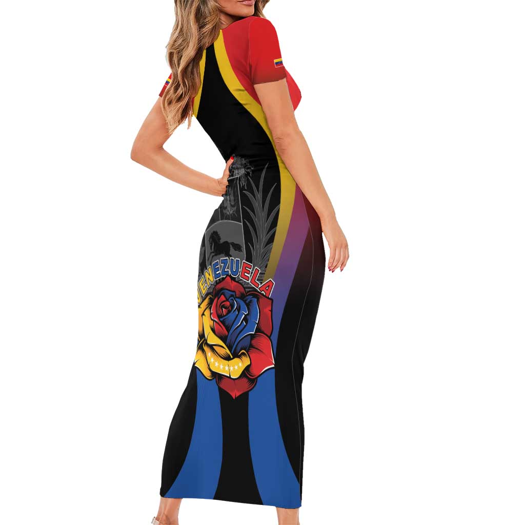 Venezuela Libre Family Matching Short Sleeve Bodycon Dress and Hawaiian Shirt Freedom And National Pride - Wonder Print Shop