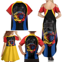 Venezuela Libre Family Matching Summer Maxi Dress and Hawaiian Shirt Freedom And National Pride - Wonder Print Shop