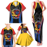 Venezuela Libre Family Matching Tank Maxi Dress and Hawaiian Shirt Freedom And National Pride - Wonder Print Shop
