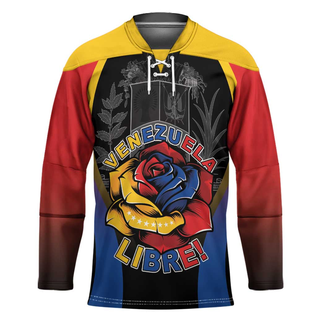 Venezuela Libre Hockey Jersey Freedom And National Pride - Wonder Print Shop