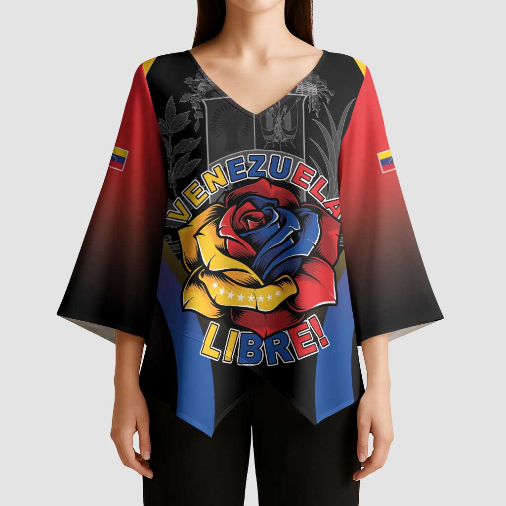Venezuela Libre Kimono Sleeve Blouse Freedom And National Pride - Wonder Print Shop