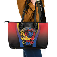 Venezuela Libre Leather Tote Bag Freedom And National Pride - Wonder Print Shop