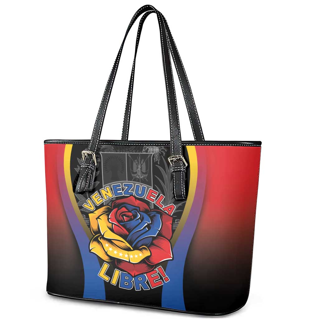 Venezuela Libre Leather Tote Bag Freedom And National Pride - Wonder Print Shop
