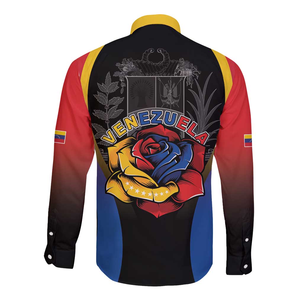 Venezuela Libre Long Sleeve Button Shirt Freedom And National Pride - Wonder Print Shop