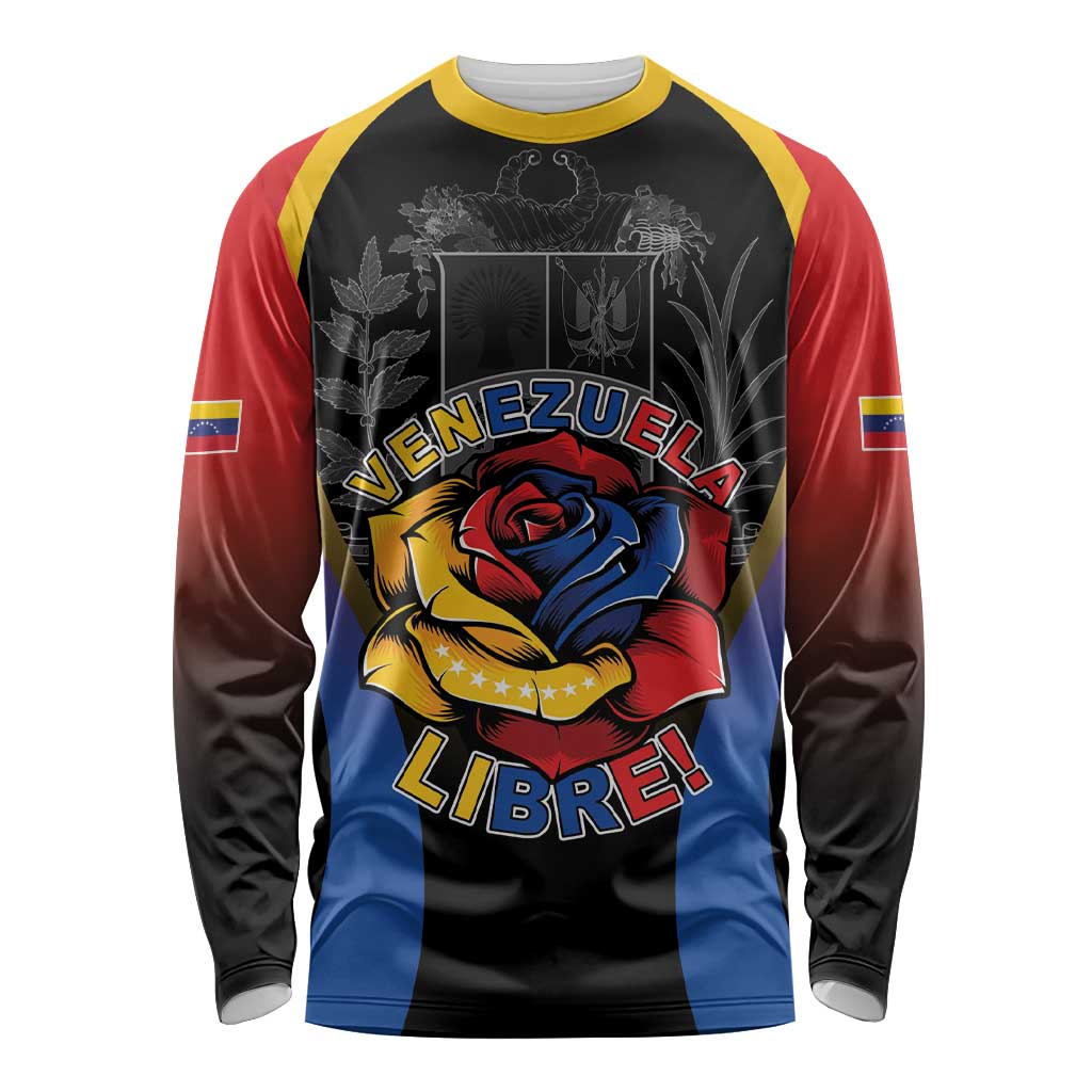 Venezuela Libre Long Sleeve Shirt Freedom And National Pride - Wonder Print Shop