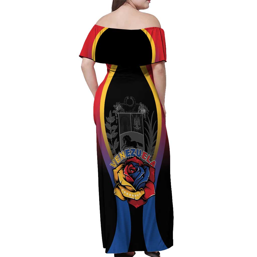 Venezuela Libre Off Shoulder Maxi Dress Freedom And National Pride - Wonder Print Shop