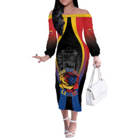 Venezuela Libre Off The Shoulder Long Sleeve Dress Freedom And National Pride - Wonder Print Shop