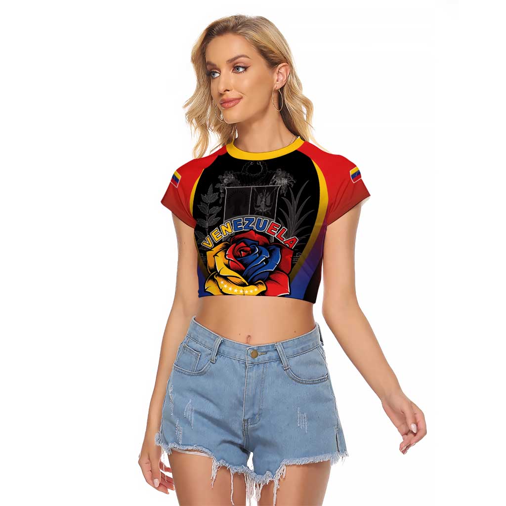 Venezuela Libre Raglan Cropped T Shirt Freedom And National Pride - Wonder Print Shop