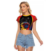 Venezuela Libre Raglan Cropped T Shirt Freedom And National Pride - Wonder Print Shop