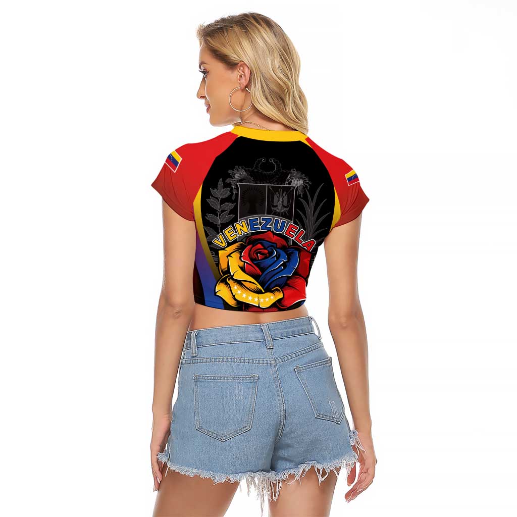 Venezuela Libre Raglan Cropped T Shirt Freedom And National Pride - Wonder Print Shop