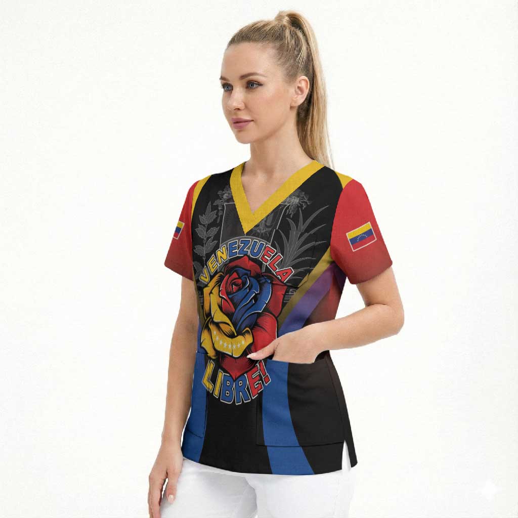 Venezuela Libre Scrub Top Freedom And National Pride - Wonder Print Shop