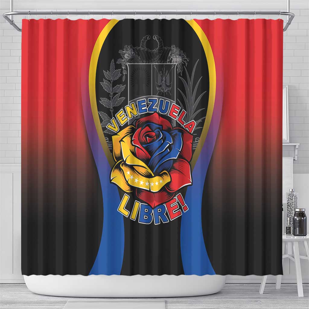 Venezuela Libre Shower Curtain Freedom And National Pride - Wonder Print Shop