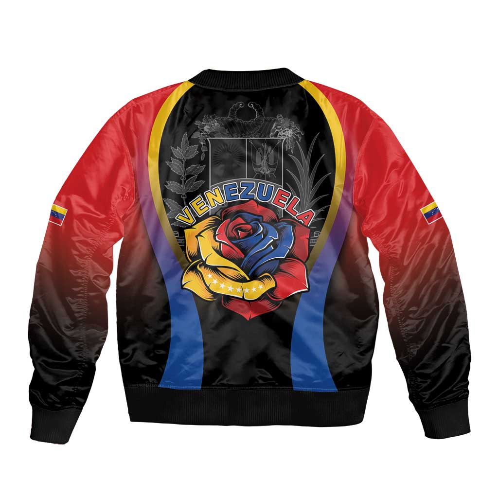 Venezuela Libre Sleeve Zip Bomber Jacket Freedom And National Pride - Wonder Print Shop