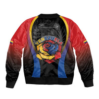 Venezuela Libre Sleeve Zip Bomber Jacket Freedom And National Pride - Wonder Print Shop