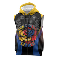 Venezuela Libre Sleeveless Zip Hoodie Freedom And National Pride - Wonder Print Shop