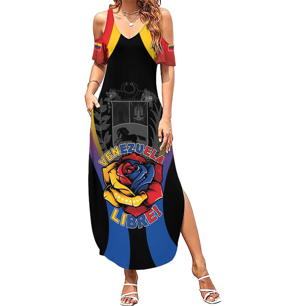 Venezuela Libre Summer Maxi Dress Freedom And National Pride - Wonder Print Shop
