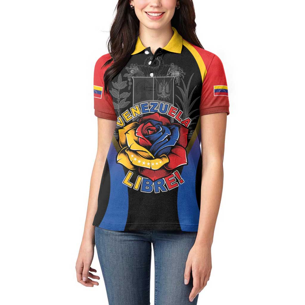 Venezuela Libre Women Polo Shirt Freedom And National Pride - Wonder Print Shop
