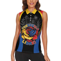 Venezuela Libre Women Sleeveless Polo Shirt Freedom And National Pride - Wonder Print Shop