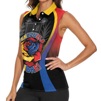 Venezuela Libre Women Sleeveless Polo Shirt Freedom And National Pride - Wonder Print Shop