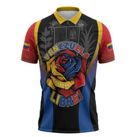 Venezuela Libre Zipper Polo Shirt Freedom And National Pride - Wonder Print Shop