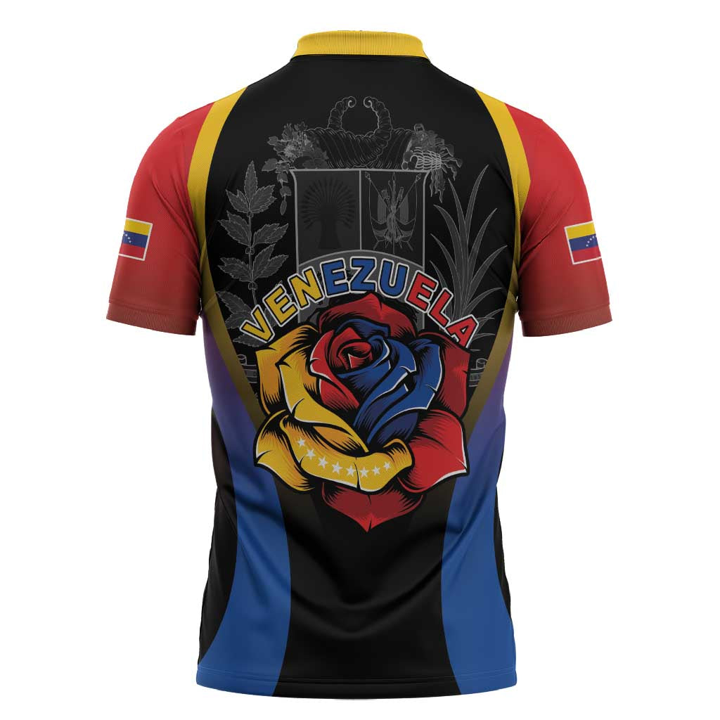 Venezuela Libre Zipper Polo Shirt Freedom And National Pride - Wonder Print Shop