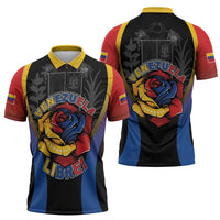 Venezuela Libre Zipper Polo Shirt Freedom And National Pride - Wonder Print Shop