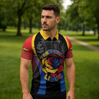 Venezuela Libre Zipper Polo Shirt Freedom And National Pride - Wonder Print Shop