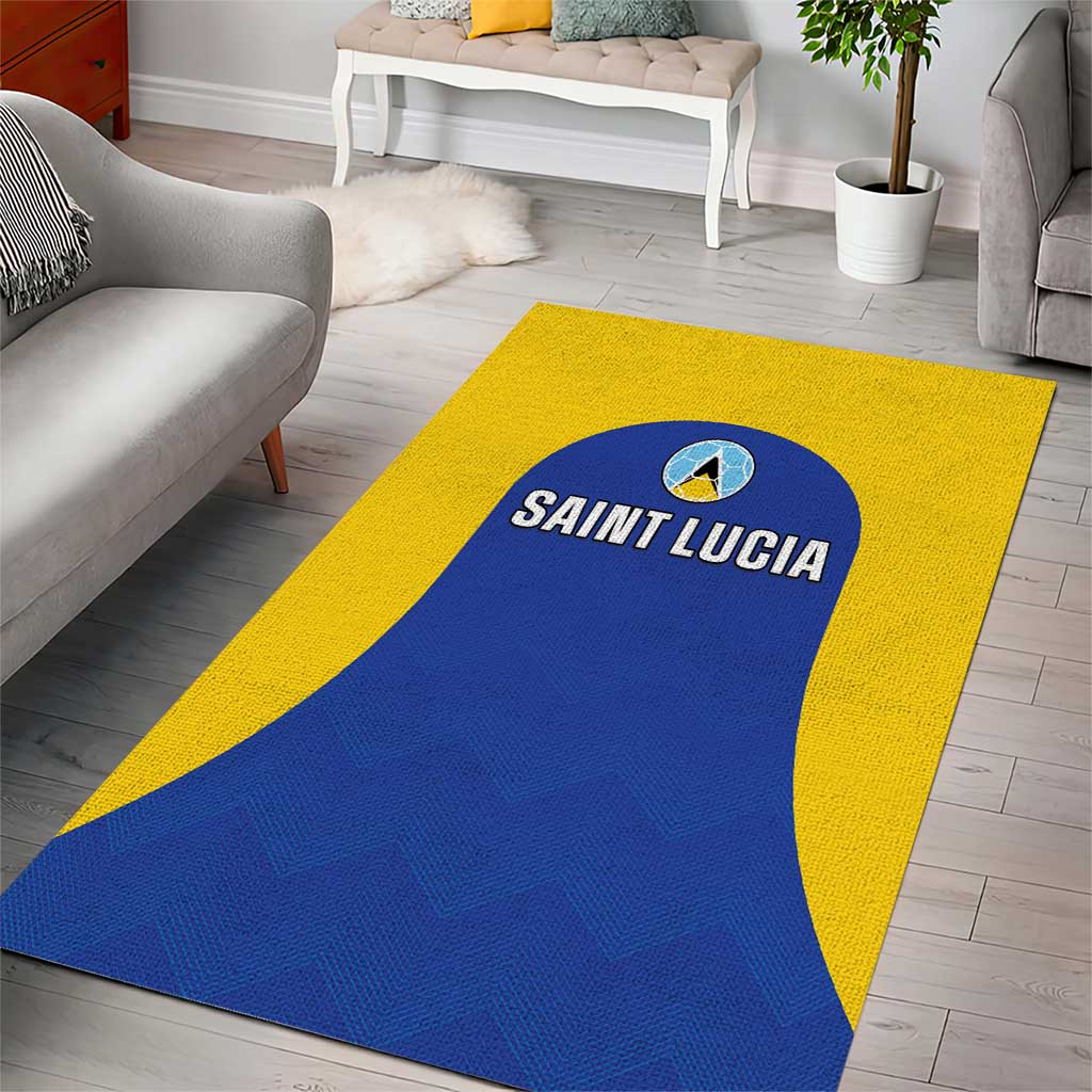 Saint Lucia Football Area Rug Sporty Style