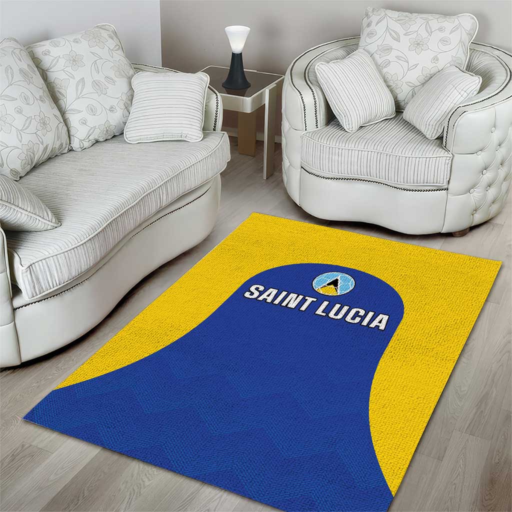 Saint Lucia Football Area Rug Sporty Style