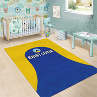 Saint Lucia Football Area Rug Sporty Style
