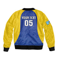 Custom Saint Lucia Football Bomber Jacket Sporty Style