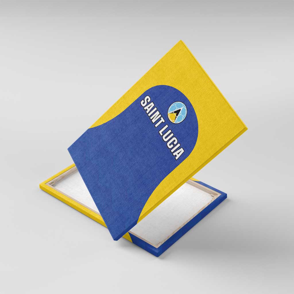 Saint Lucia Football Canvas Wall Art Sporty Style