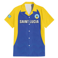 Custom Saint Lucia Football Family Matching Mermaid Dress and Hawaiian Shirt Sporty Style