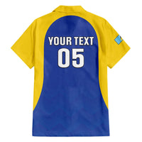 Custom Saint Lucia Football Family Matching Off The Shoulder Long Sleeve Dress and Hawaiian Shirt Sporty Style