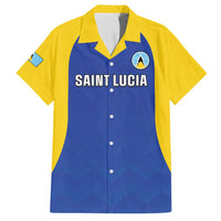 Custom Saint Lucia Football Family Matching Tank Maxi Dress and Hawaiian Shirt Sporty Style
