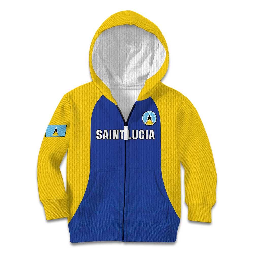 Custom Saint Lucia Football Kid Hoodie Sporty Style
