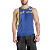 Custom Saint Lucia Football Men Tank Top Sporty Style