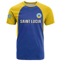 Custom Saint Lucia Football T Shirt Sporty Style
