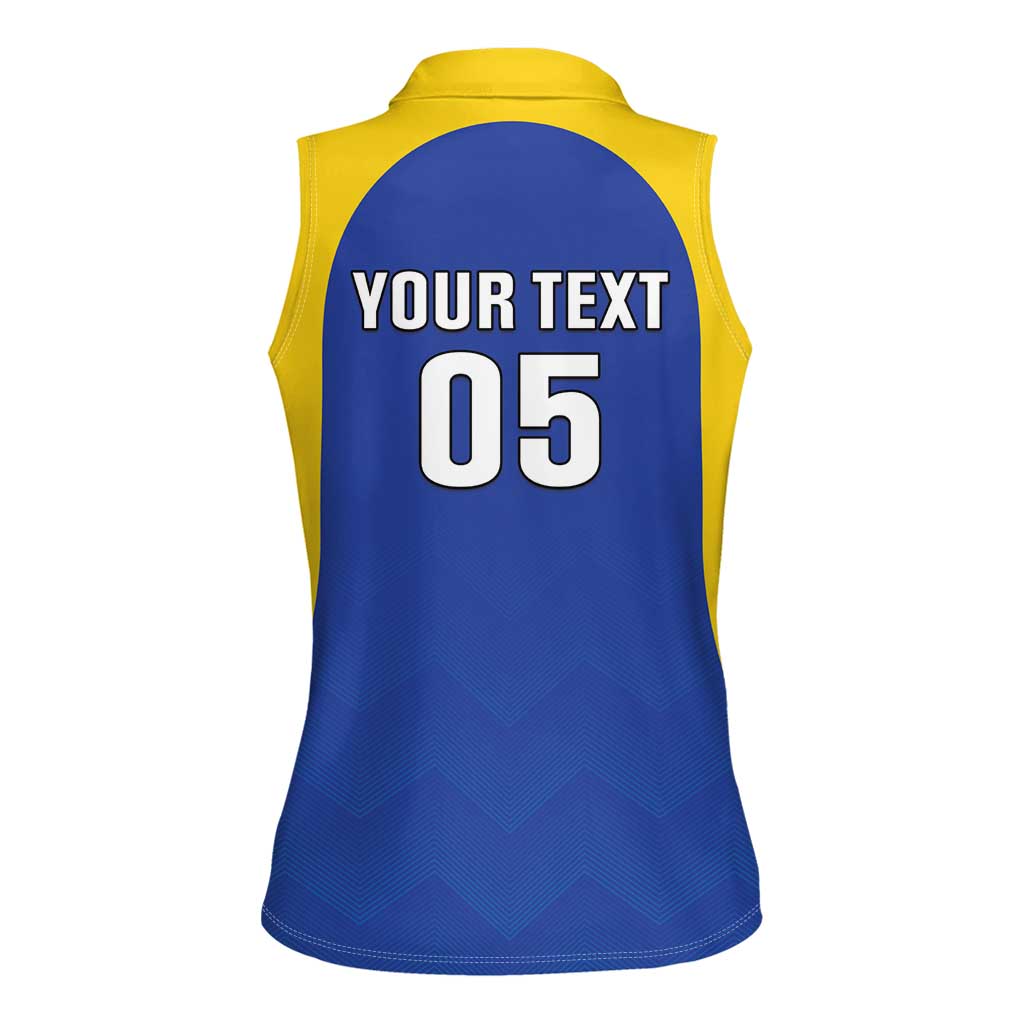 Custom Saint Lucia Football Women Sleeveless Polo Shirt Sporty Style