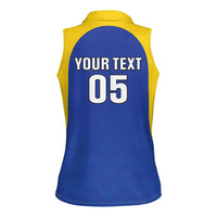 Custom Saint Lucia Football Women Sleeveless Polo Shirt Sporty Style