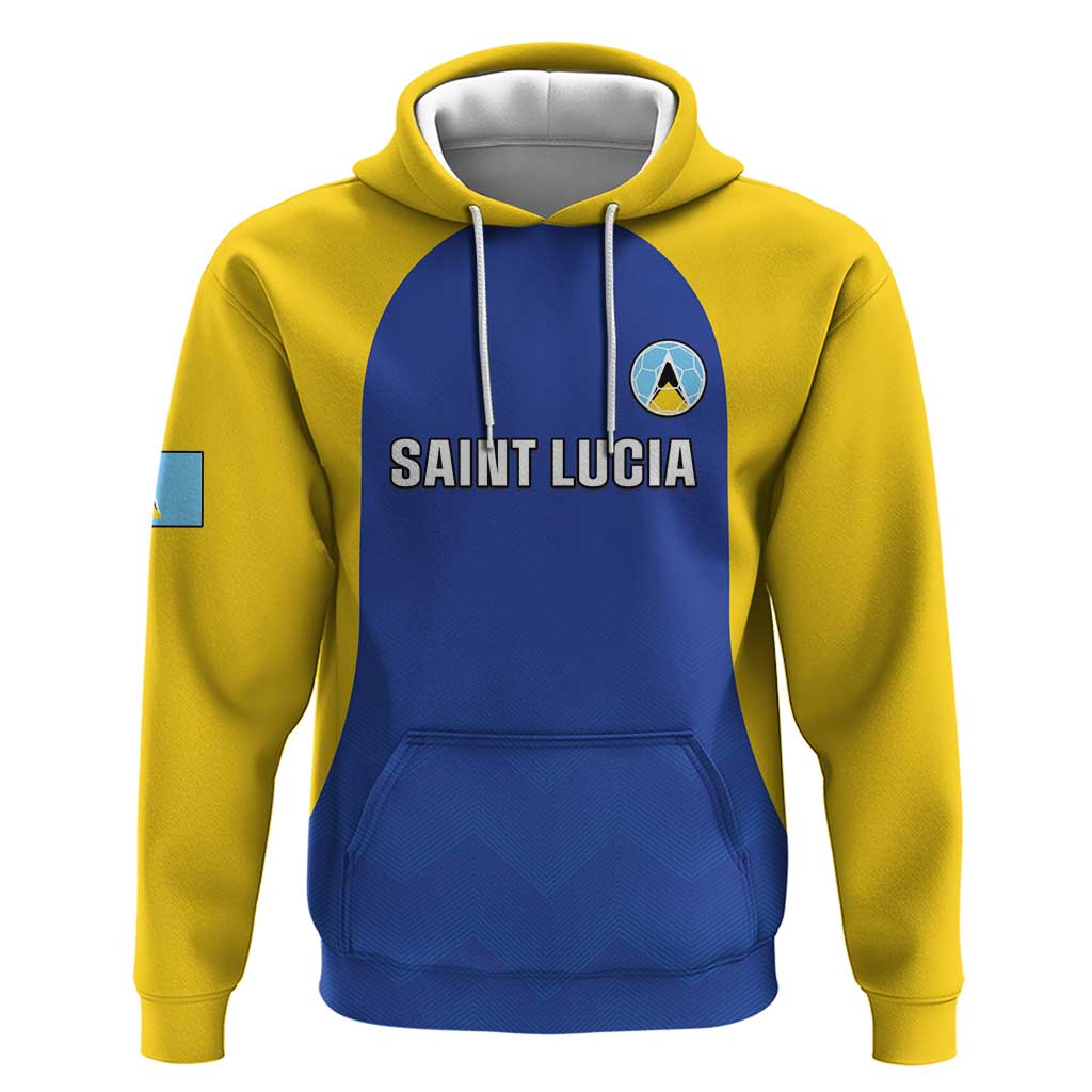 Custom Saint Lucia Football Zip Hoodie Sporty Style