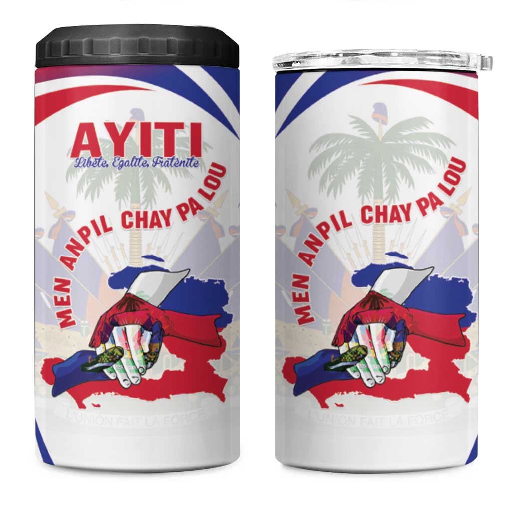 Haiti 4 in 1 Can Cooler Tumbler Men Anpil Chay Pa Lou