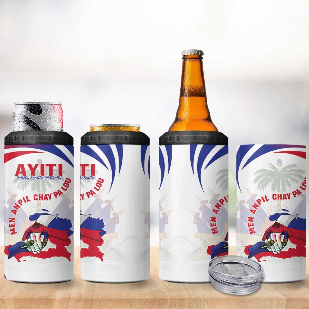 Haiti 4 in 1 Can Cooler Tumbler Men Anpil Chay Pa Lou
